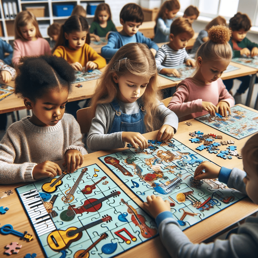 Puzzle Muzyk Układanie muzycznych puzzli - Wydawnictwo Molly